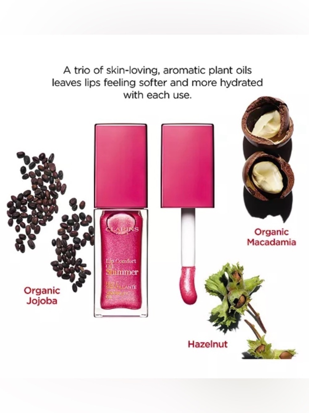 Clarins Lip Comfort Oil Shimmer 05 Pretty In Pink - Picture 3 of 10